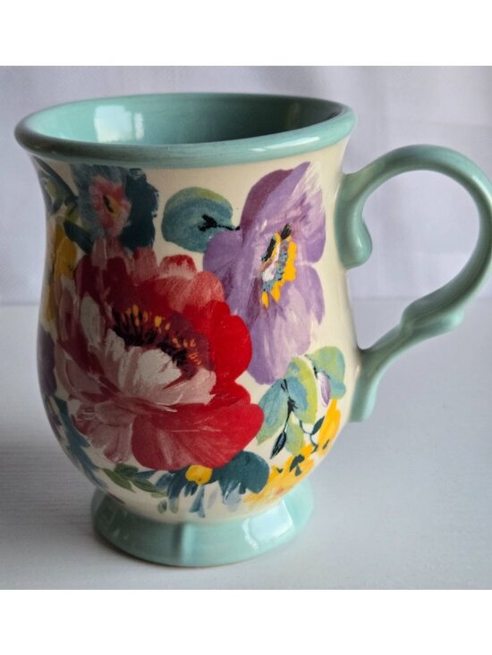 Pioneer Woman Other - Pioneer Woman Sweet Romance Blossoms Blue Floral Tea Coffee Cup Mug